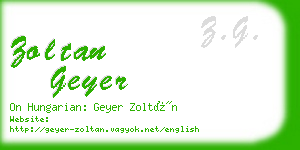 zoltan geyer business card